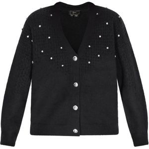 faina Gebreid vest  zwart