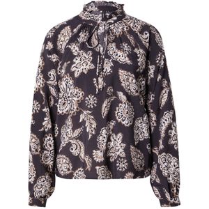 VERO MODA Blouse 'VMJOSIE JOAN'  taupe / antraciet / zwart / wit
