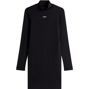 TOMMY JEANS - TJW SILVER SCRIPT MINI DRESS - Mini-jurk - Zwart - Lange Mouwen