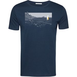 GREENBOMB Shirt 'Nature Cliffsail'  navy / grijs