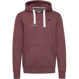 !Solid Sweatshirt 'BennHood'  rood / zwart / wit