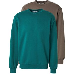 ABOUT YOU Sweatshirt 'Davin'  bruin / donkergroen