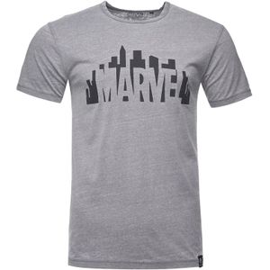 Recovered Shirt 'Marvel City Logo'  lichtgrijs