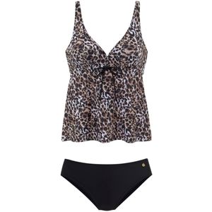 Beugelbikini - Bruin Gedessineerd - Polyamide - Verstelbare Bandjes