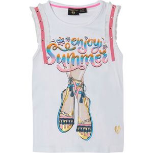 KOROSHI Top  blauw / oranje / rosa / wit