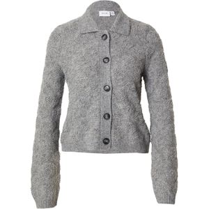 VILA Gebreid vest 'VIAERY'  grijs gemêleerd