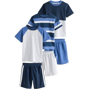 Next Nachtkledij  blauw / marine / grijs gemêleerd / wit