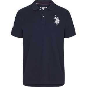 U.S. POLO ASSN. Shirt 'Alfredo'  donkerblauw / wit