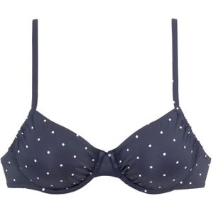 LASCANA Bikinitop 'Sparkel'  navy / wit