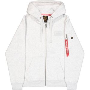 Alpha Industries - Back Print Zip Hoodie - Groen - Katoen/Polyester