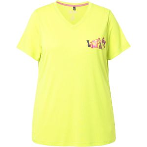 Ulla Popken Shirt  limoen / pink