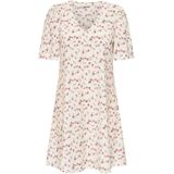 JDY - Korte Jurk - V-Hals - Regular Fit - 2/4 Mouwen - Volumineuze Mouwen