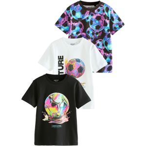 Next Shirt  neonblauw / neonroze / zwart / wit