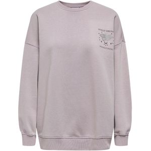 ONLY Sweatshirt 'ONLLUCINDA'  aubergine / mauve / zilver