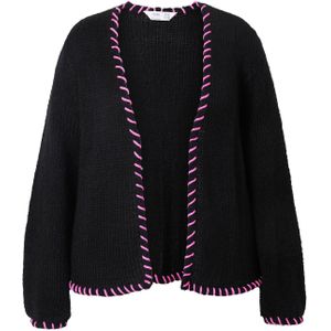 Angel of Style Gebreid vest  lila / zwart