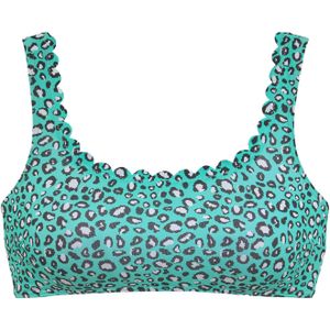 LASCANA Bikinitop  grijs / mintgroen / zwart