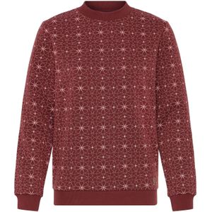 Oxmo Sweatshirt 'Karen Oneck'  donkerrood / wit