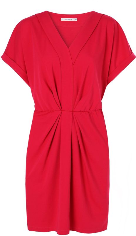 Tatuum - Unoki 1 - Damesjurk - Knie-lengte - Korte Mouwen - V-hals