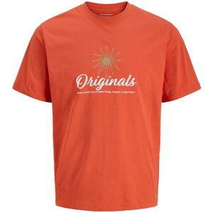 JACK & JONES Shirt  oranje / wit