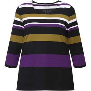 Ulla Popken Shirt  braam / zwart / wit