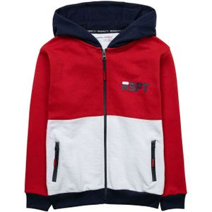 MINOTI Sweatvest  navy / rood / wit