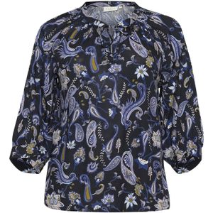 KAFFE CURVE Blouse  navy / riet / zwart / wit