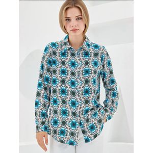 Bigdart Blouse  azuur / petrol / zwart / wit