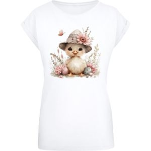 F4NT4STIC Shirt 'Süßes Oster Küken mit Hut'  gemengde kleuren / wit