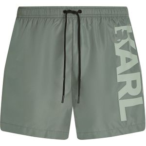 Karl Lagerfeld Zwemshorts  donkergrijs / lichtgroen