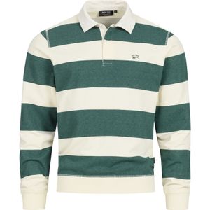 INDICODE JEANS Sweatshirt 'Dinaro'  donkergroen / wit