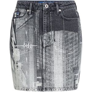 KARL LAGERFELD JEANS Rok  grijs / zwart