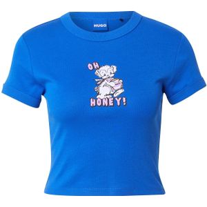 HUGO Shirt 'Dalia'  blauw / lichtlila / zwart / wit