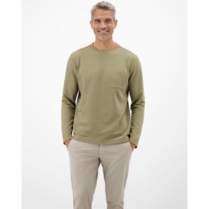 Lerros - Longsleeve - Aloe Green - Met Ronde Hals en Borstzak