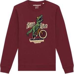 Watapparel Sweatshirt ' T-Rex Fahrrad '  gemengde kleuren / bourgogne