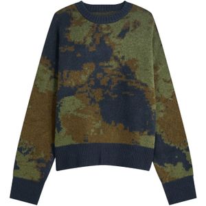 Bershka Trui  navy / olijfgroen / donkergroen