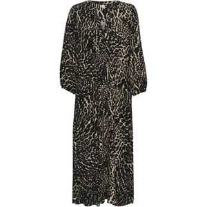 CULTURE - Ando Andrea - Lange Damesjurk - V-hals - Geplooide Taille