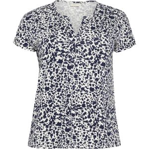 KAFFE CURVE Shirt 'KCCharlotta'  marine / wit