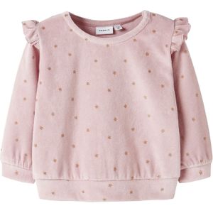 Velours - Sweatshirt - Fluweel - Lange Mouwen - Ronde Hals - All-over Glitterprint