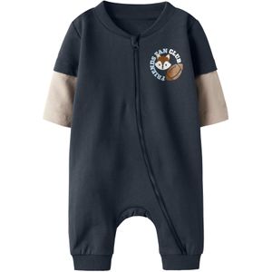 NAME IT Overall 'NBMSUMO'  beige / navy / lichtblauw / bruin