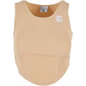 Karl Kani Top  beige / wit