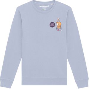 Watapparel Sweatshirt 'Funny Cat'  lichtblauw / lila / oranje / pink / wit