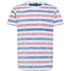 !Solid Shirt 'Tet'  blauw gemêleerd / rood gemêleerd / wit
