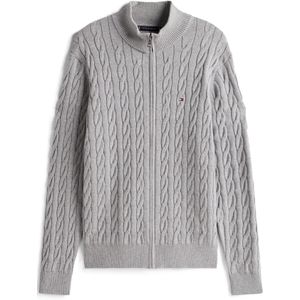 TOMMY HILFIGER - CLASSIC - Gebreid Vest - Navy / Grijs / Rood / Wit