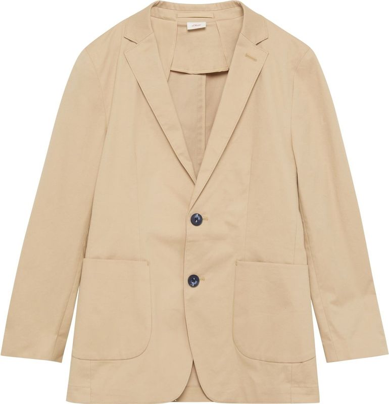 s.Oliver - Colbert - Beige - Slanke Pasvorm - Lange Mouw