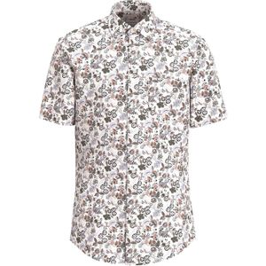 Seidensticker - Businessoverhemd - Oranje - Regular 1/2 Button-down Kraag Print