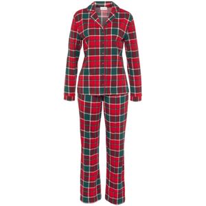 LASCANA Pyjama  donkergroen / rood