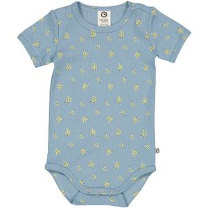 Müsli by GREEN COTTON Rompertje/body  lichtblauw / geel / zwart