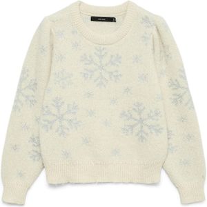 VERO MODA - VMNEWSNOWYFROST - Trui - Sand - Lange Mouw - Gerecycled Materiaal