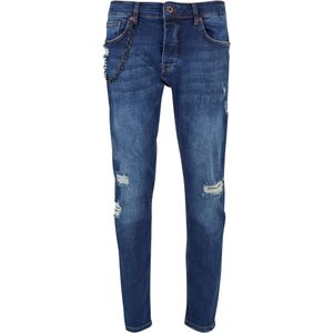 2Y Premium Jeans  donkerblauw / wit