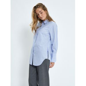 minus Blouse 'Liora'  lichtblauw / wit